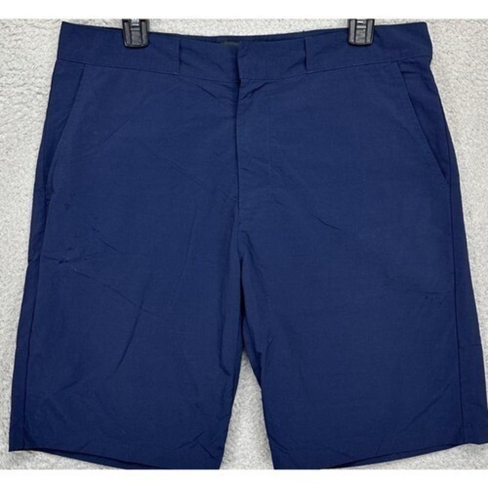 Nike SB Shorts Mens 32 Navy 100% Nylon Skate Board Flat Front Pockets Athletic